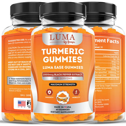 Luma Organic Turmeric Gummies for Adults and Children - 60 ct. - Guanako.Beauty